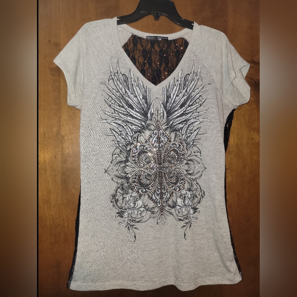 Angels & Diamonds Short Sleeve shirt from Buckle with Rhinestones